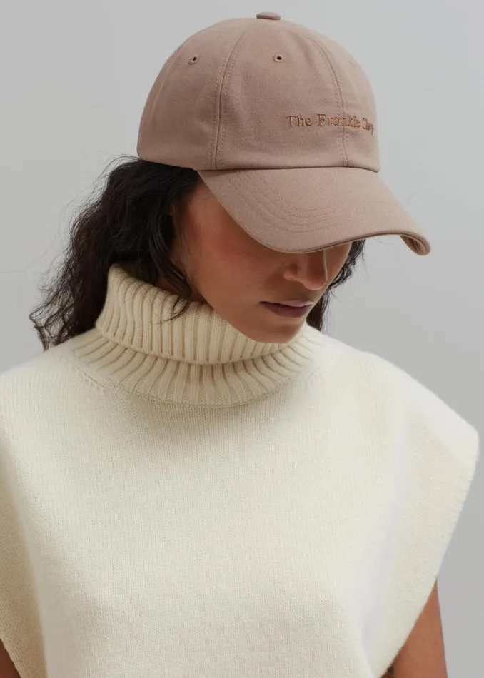 The Frankie Shop TFS Flannel Baseball Cap 8211 Hazelnut Shop Accessories