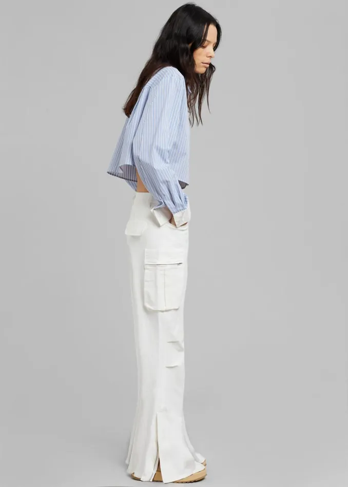 The Frankie Shop Valo Cargo Pants 8211 White Shop Bottoms