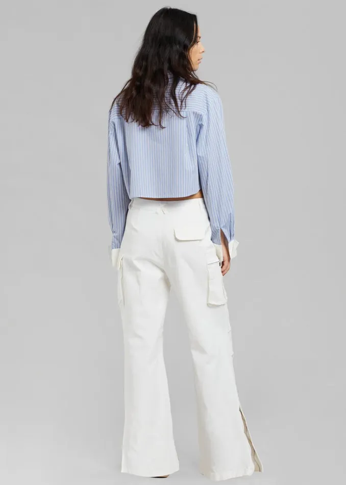 The Frankie Shop Valo Cargo Pants 8211 White Shop Bottoms