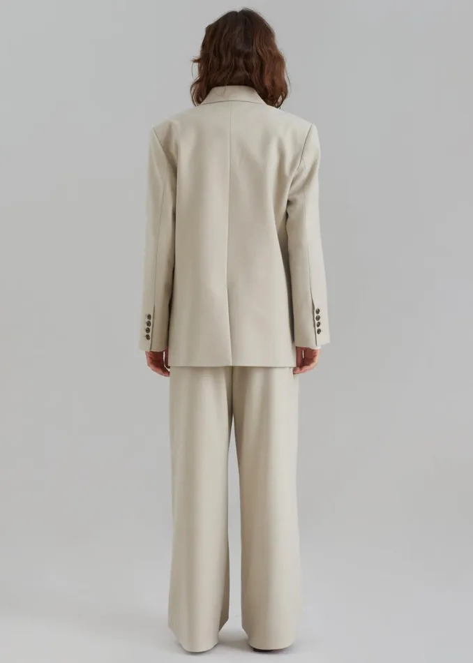 The Frankie Shop Vance Double Breasted Blazer 8211 Beige Shop Outerwear