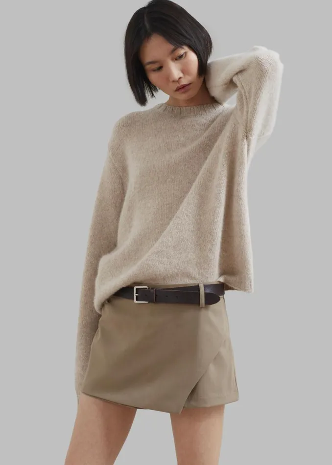 The Frankie Shop Verona Mini Skort 8211 Mocha Shop Bottoms