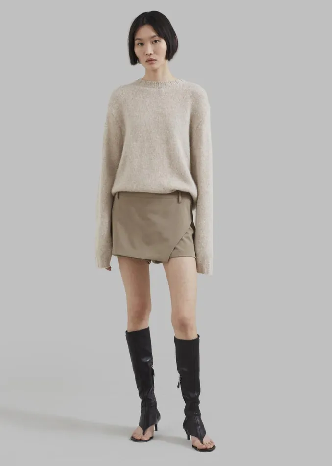 The Frankie Shop Verona Mini Skort 8211 Mocha Shop Bottoms