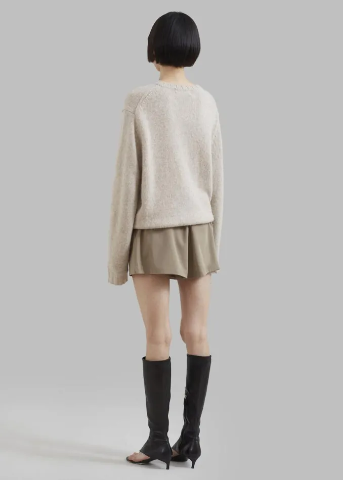 The Frankie Shop Verona Mini Skort 8211 Mocha Shop Bottoms