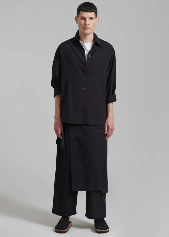 The Frankie Shop Watts Wrap Pants 8211 Black Shop Clothing