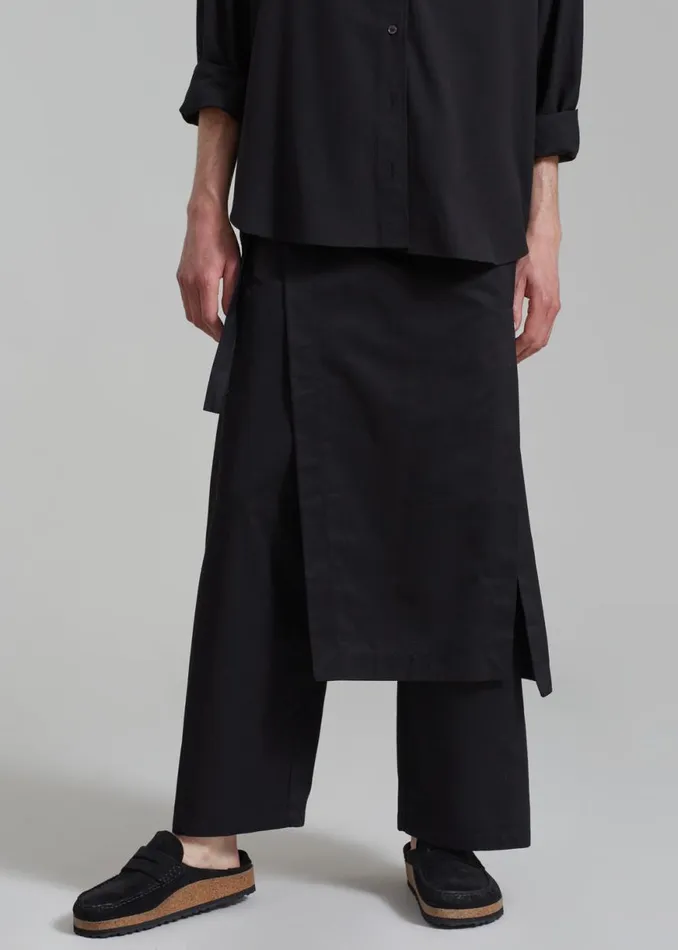 The Frankie Shop Watts Wrap Pants 8211 Black Shop Clothing