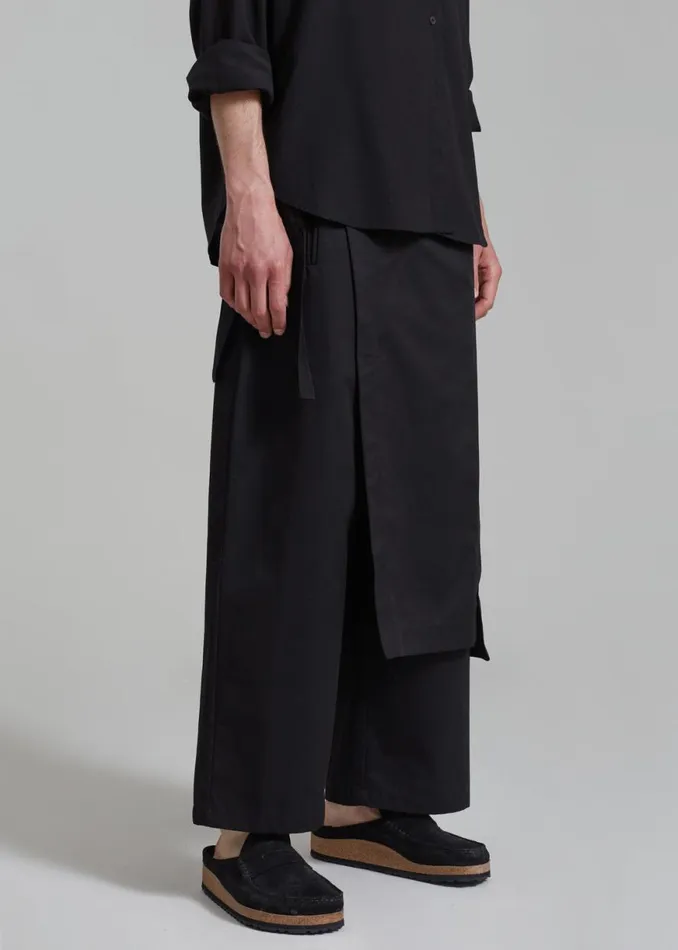 The Frankie Shop Watts Wrap Pants 8211 Black Shop Clothing