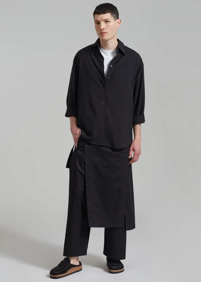 The Frankie Shop Watts Wrap Pants 8211 Black Shop Clothing
