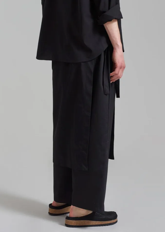 The Frankie Shop Watts Wrap Pants 8211 Black Shop Clothing