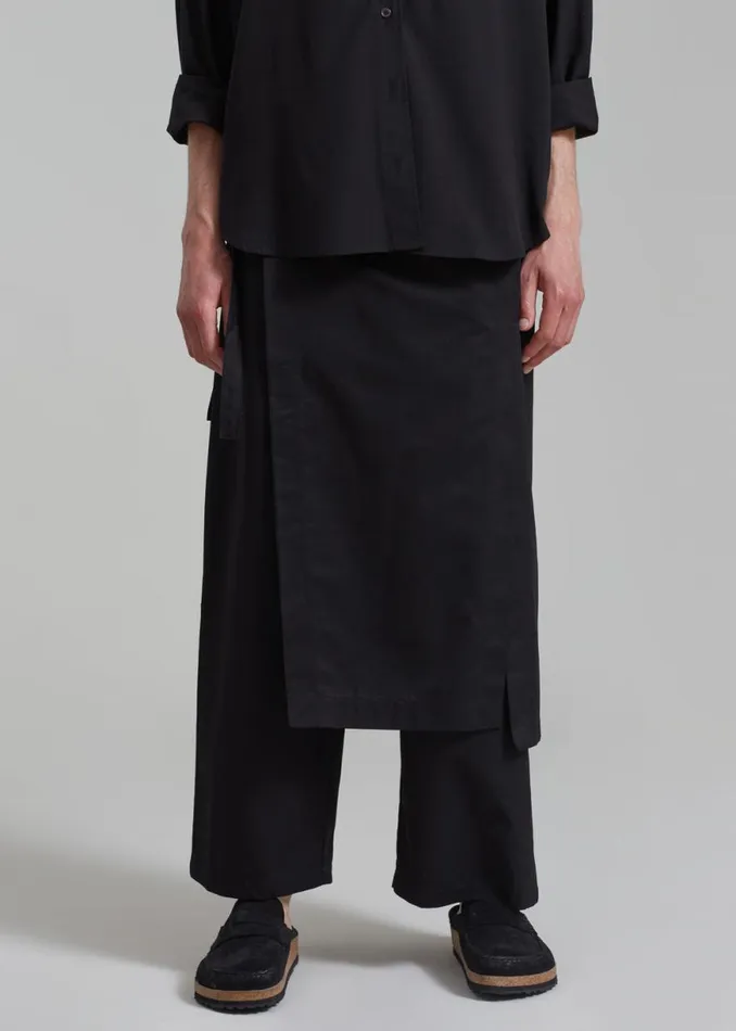 The Frankie Shop Watts Wrap Pants 8211 Black Shop Clothing