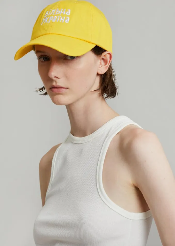 The Frankie Shop X Thomas Llu Free Baseball Cap 8211 Yellow Shop Accessories