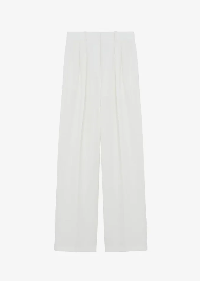 The Frankie Shop Zia Pintuck Trousers 8211 White Shop Bottoms