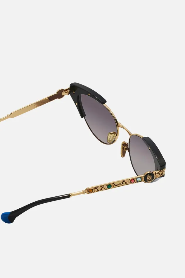 THE SUITE LIFE SUNGLASSES SOLID BLACK Solid Black WomensMens Camilla Sunglasses