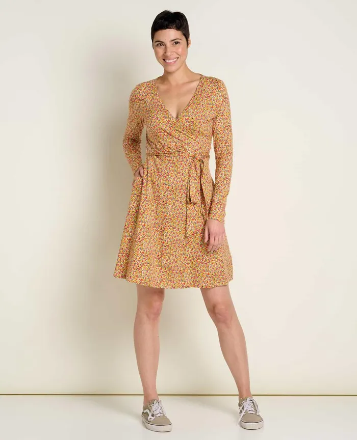 ToadandCo Dresses Cue Wrap Long Sleeve Dress Barley Ditsy Print 8211 Women039s