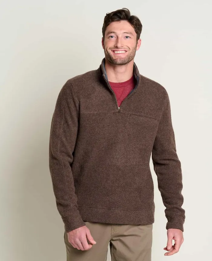 ToadandCo Jackets and Layers Kennicott Quarter Zip Sweater Falcon Brown 8211 Men039s