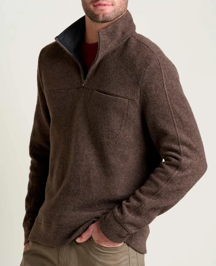 ToadandCo Jackets and Layers Kennicott Quarter Zip Sweater Falcon Brown 8211 Men039s