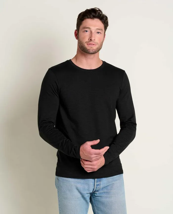 ToadandCo Jackets and Layers Tempo Long Sleeve Crew Black 8211 Men039s