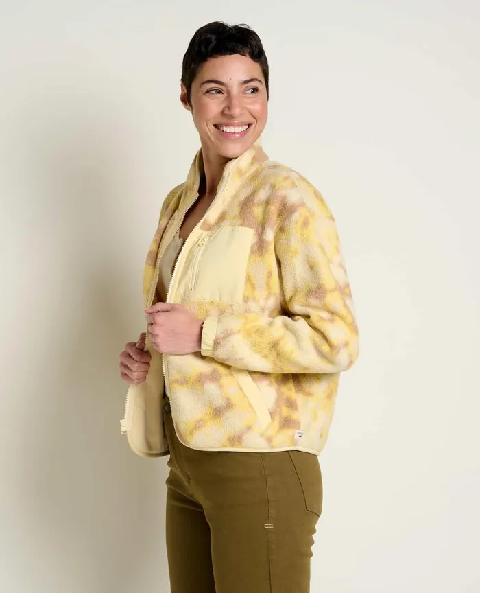 ToadandCo Jackets and Layers Women039s Campo Fleece Jacket Barley Tie Dye Print 8211 Women039s
