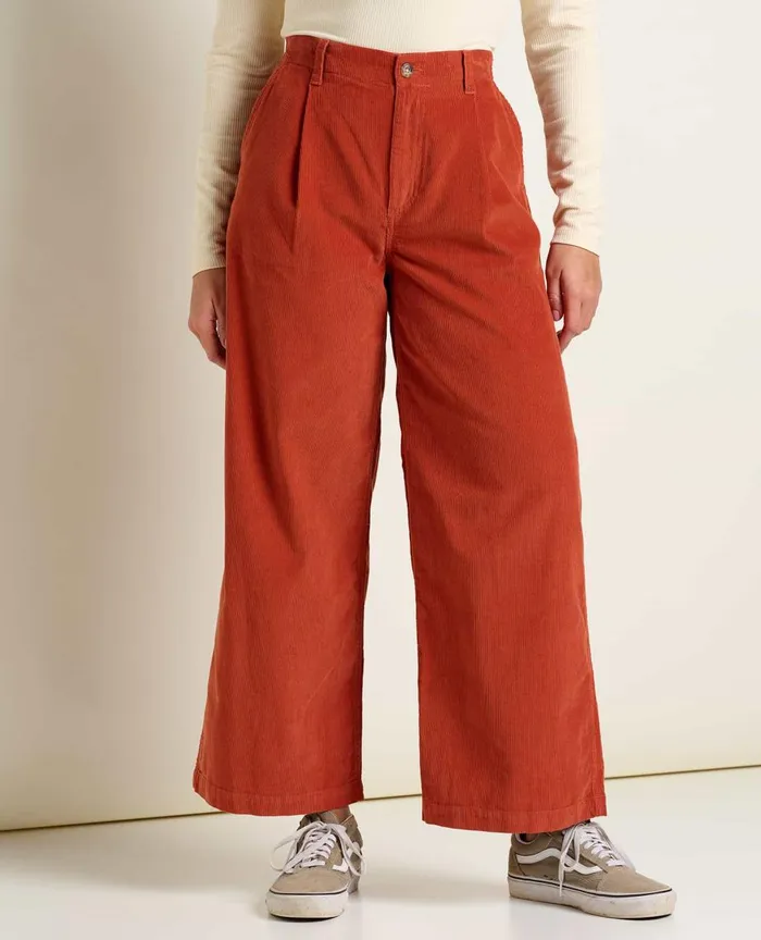 ToadandCo Pants Scouter Cord Pleated Pull On Pant Cinnamon 8211 Women039s