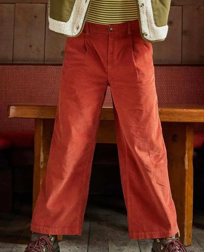 ToadandCo Pants Scouter Cord Pleated Pull On Pant Cinnamon 8211 Women039s