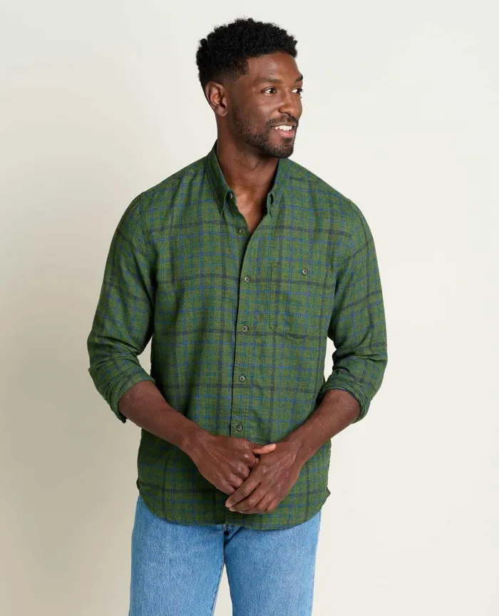 ToadandCo Shirts Airsmyth Long Sleeve Shirt Chive 8211 Men039s