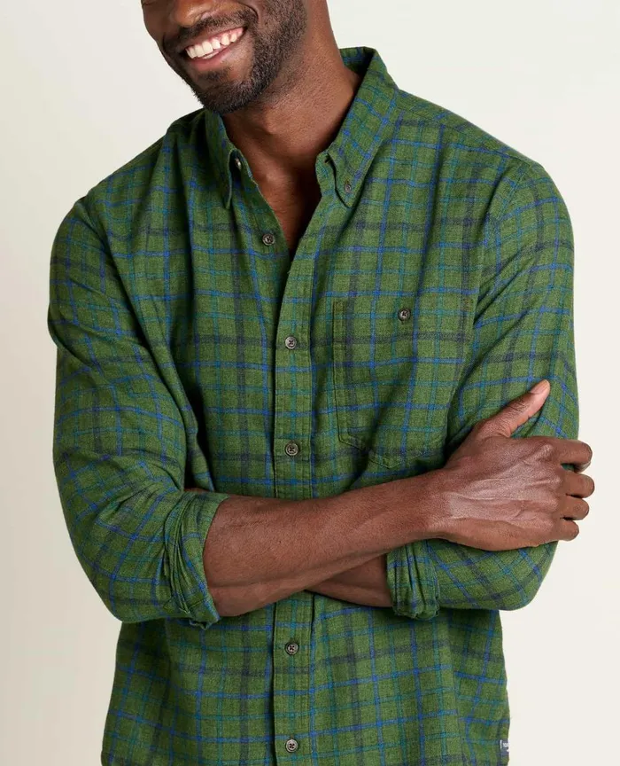 ToadandCo Shirts Airsmyth Long Sleeve Shirt Chive 8211 Men039s