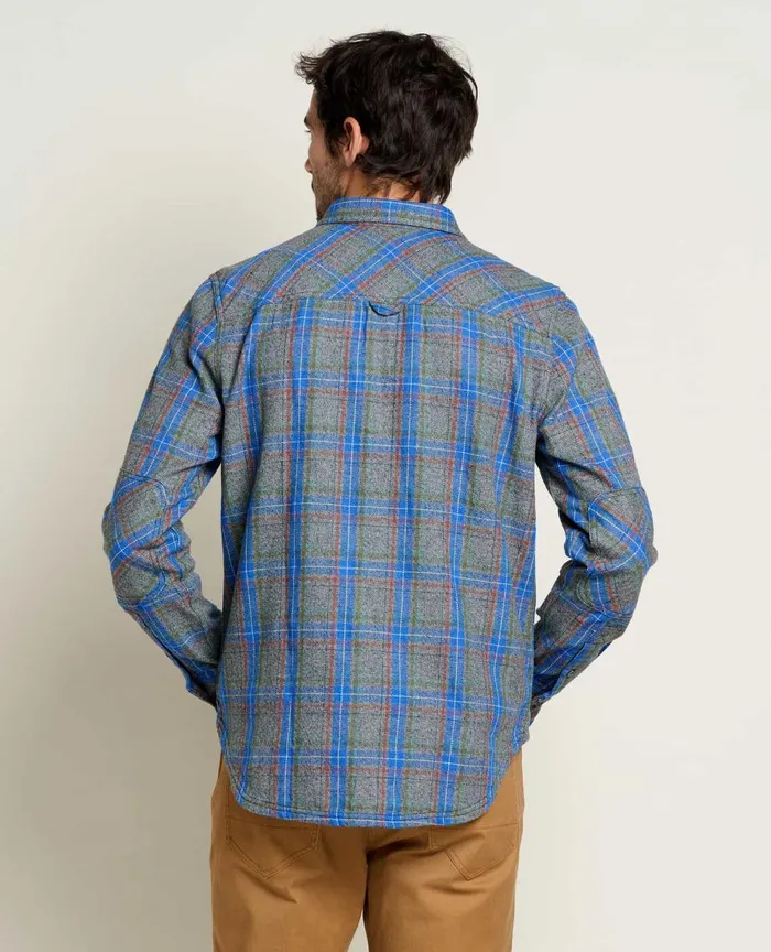 ToadandCo Shirts Ranchero Long Sleeve Shirt Cyan Windowpane 8211 Men039s