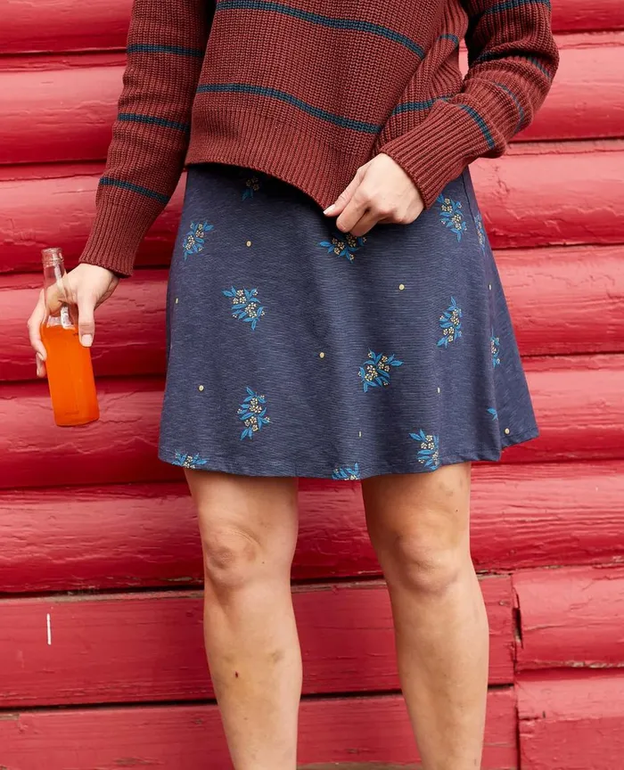 ToadandCo Skirts and Skorts Chaka Skirt True Navy Spray Print 8211 Women039s