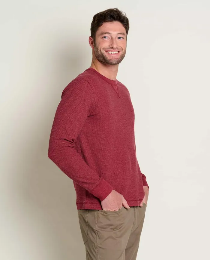 ToadandCo TShirts Framer II Long Sleeve Crew Garnet 8211 Men039s