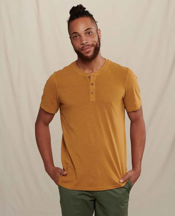 ToadandCo TShirts Men039s Primo Short Sleeve Henley Kelp 8211 Men039s