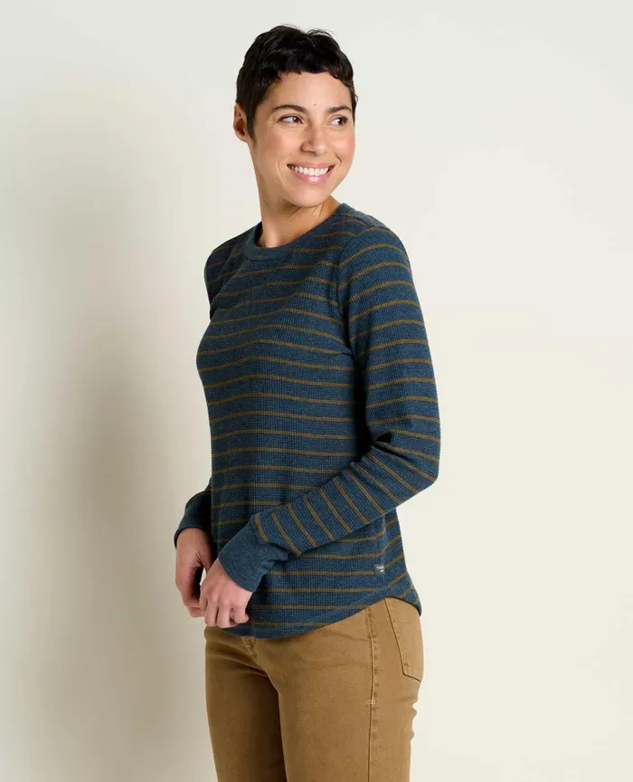ToadandCo Tops and TShirts Foothill Long Sleeve Crew Midnight Stripe 8211 Women039s