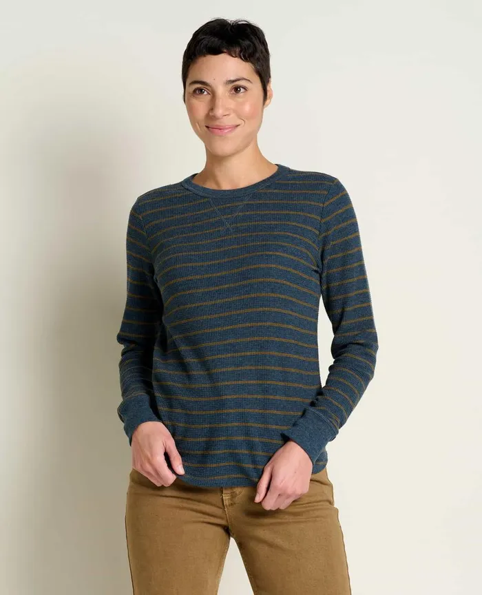 ToadandCo Tops and TShirts Foothill Long Sleeve Crew Midnight Stripe 8211 Women039s