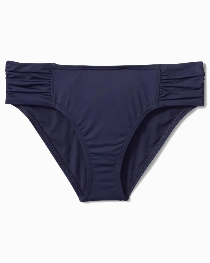 Tommy Bahama Bikini Bottoms Pearl HighWaist SideShirred Bikini Bottoms Mare Navy 8211 Women Tommy Bahama Bikini Bottoms Pearl HighWaist SideShirred Bikini Bottoms Mare Navy 8211 Women