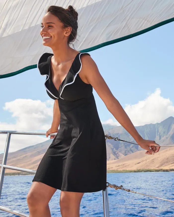 Tommy Bahama Dresses Island Cays Cabana Flounce Spa Coverup Dress Black 8211 Women Tommy Bahama Dresses Island Cays Cabana Flounce Spa Coverup Dress Black 8211 Women