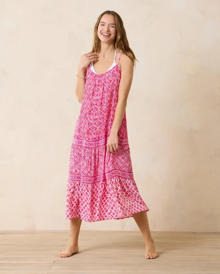 Tommy Bahama Dresses Shell Beach Midi Coverup Dress Passion Pink 8211 Women