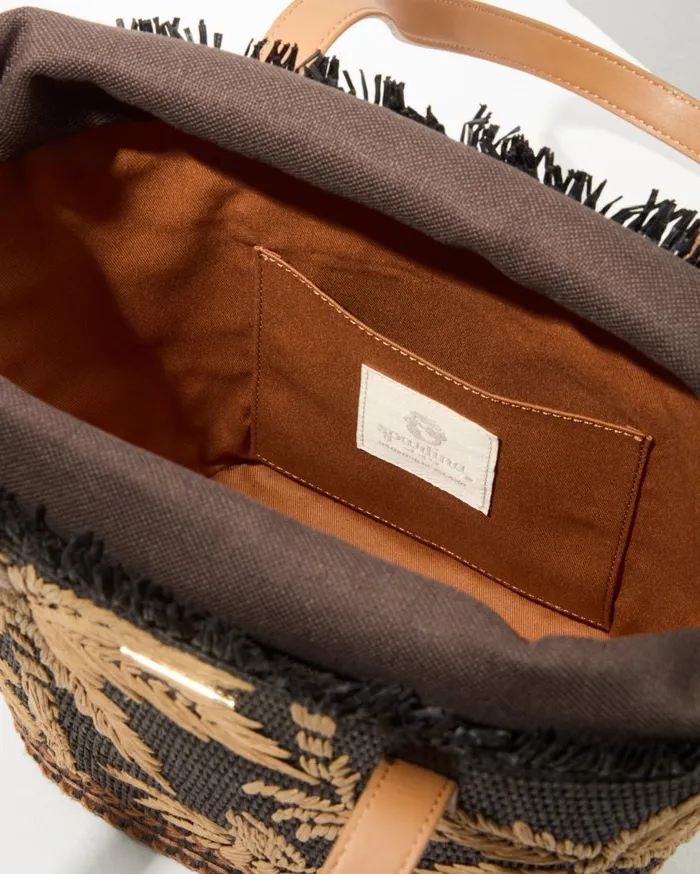 Tommy Bahama Handbags and Clutches Raffia Palms Small Tote Black Multi 8211 WomenBeach and Home Tommy Bahama Handbags and Clutches Raffia Palms Small Tote Black Multi 8211 WomenBeach and Home