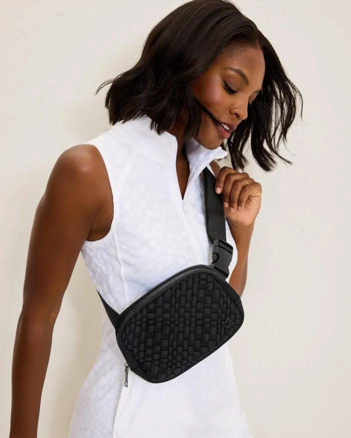 Tommy Bahama Handbags and Clutches Vaughan Woven Belt Bag Black 8211 WomenBeach and Home