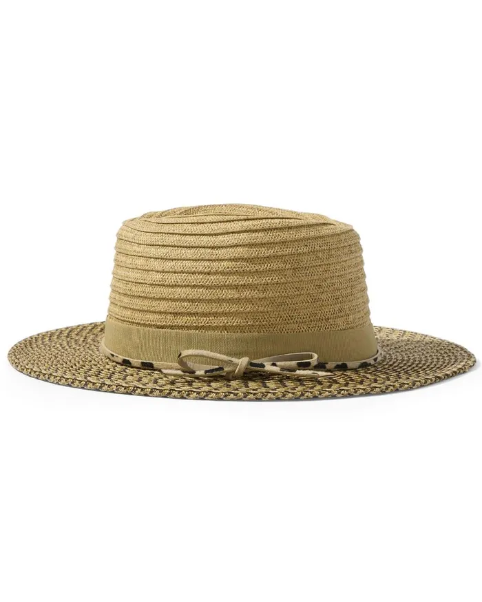Tommy Bahama Hats and Caps Color Block Fedora Tan 8211 Women