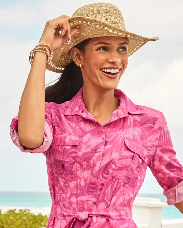 Tommy Bahama Hats and Caps Isla Crochet Raffia Sun Hat Natural 8211 Women