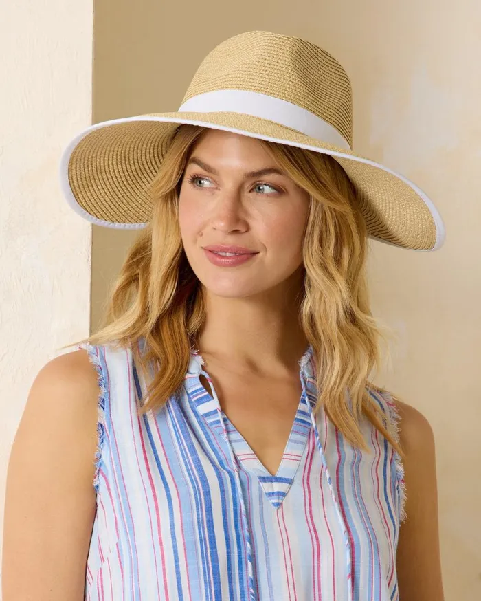 Tommy Bahama Hats and Caps PinchedCrown Face Saver Hat Naturalwhite 8211 Women