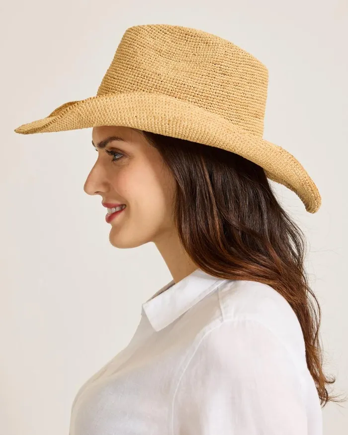 Tommy Bahama Hats and Caps Raffia Crochet Cowboy Hat Naturalgold 8211 Women Tommy Bahama Hats and Caps Raffia Crochet Cowboy Hat Naturalgold 8211 Women