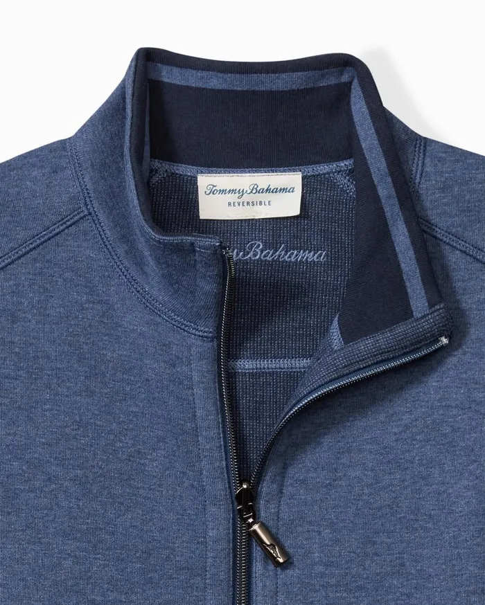 Tommy Bahama Jackets and Outerwear Flip Coast Reversible Vest Blue Note Heather 8211 Men Tommy Bahama Jackets and Outerwear Flip Coast Reversible Vest Blue Note Heather 8211 Men