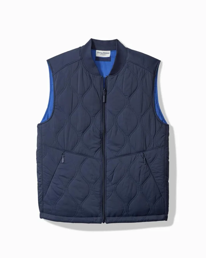Tommy Bahama Jackets and Outerwear Fresno Flip Reversible Vest Ocean Deep 8211 Men