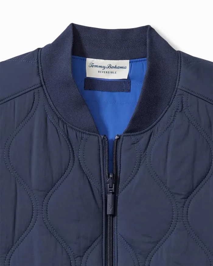 Tommy Bahama Jackets and Outerwear Fresno Flip Reversible Vest Ocean Deep 8211 Men