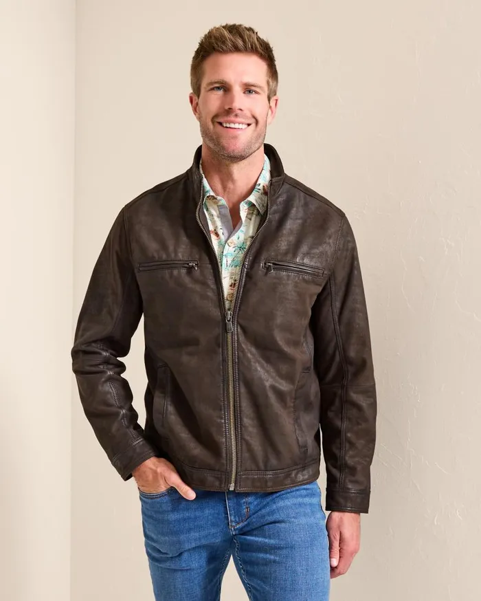 Tommy Bahama Jackets and Outerwear Highland Rocker Leather Jacket Dark Brown 8211 Men Tommy Bahama Jackets and Outerwear Highland Rocker Leather Jacket Dark Brown 8211 Men