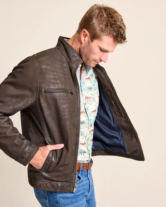 Tommy Bahama Jackets and Outerwear Highland Rocker Leather Jacket Dark Brown 8211 Men Tommy Bahama Jackets and Outerwear Highland Rocker Leather Jacket Dark Brown 8211 Men