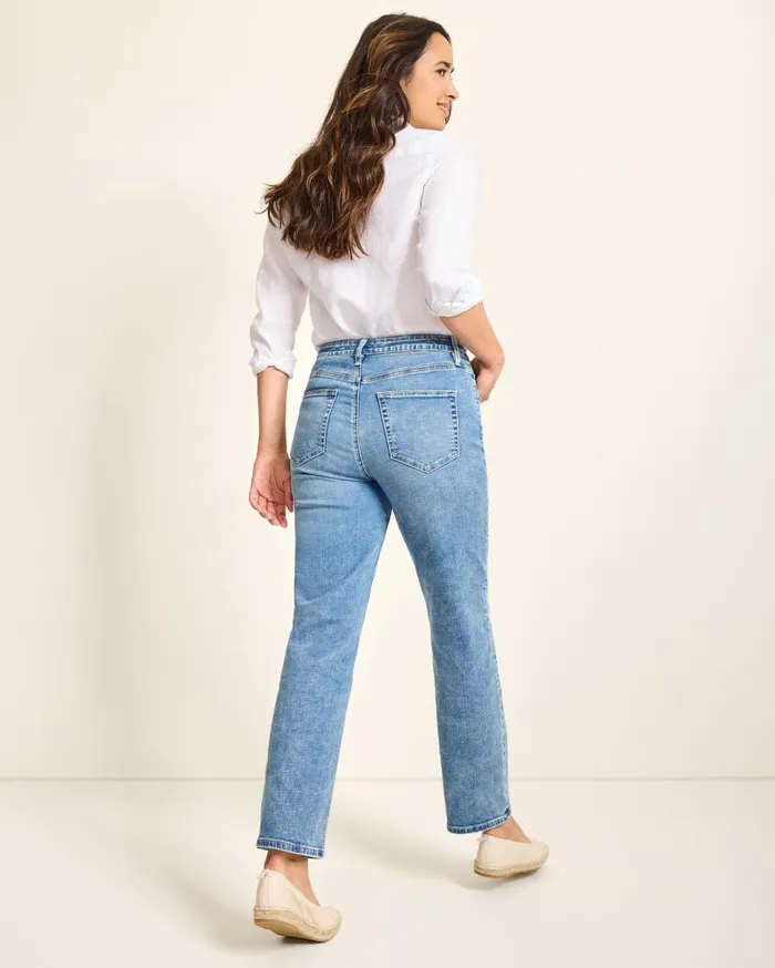 Tommy Bahama Jeans HighRise StraightLeg Jeans Med Azul Wash 8211 Women Tommy Bahama Jeans HighRise StraightLeg Jeans Med Azul Wash 8211 Women
