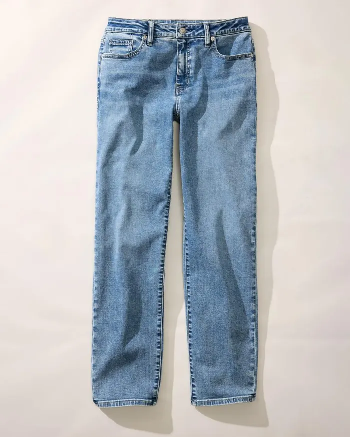 Tommy Bahama Jeans HighRise StraightLeg Jeans Med Azul Wash 8211 Women Tommy Bahama Jeans HighRise StraightLeg Jeans Med Azul Wash 8211 Women