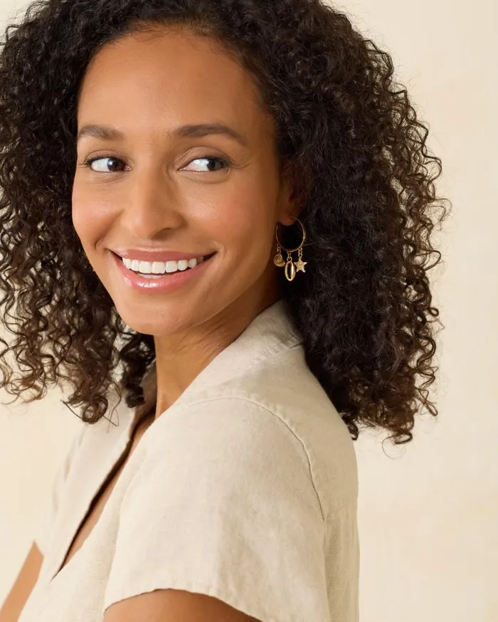 Tommy Bahama Jewelry Indigo Bay Sealife Charm Hoop Earrings Gold 8211 Women Tommy Bahama Jewelry Indigo Bay Sealife Charm Hoop Earrings Gold 8211 Women