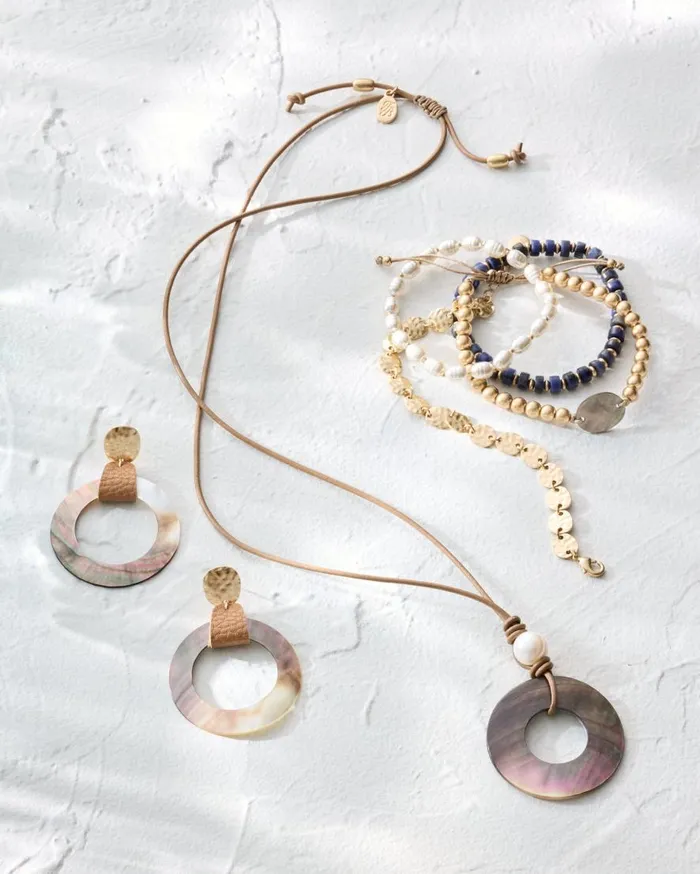 Tommy Bahama Jewelry Indigo Shore Grey Shell Drop Hoop Earrings Gold 8211 Women Tommy Bahama Jewelry Indigo Shore Grey Shell Drop Hoop Earrings Gold 8211 Women