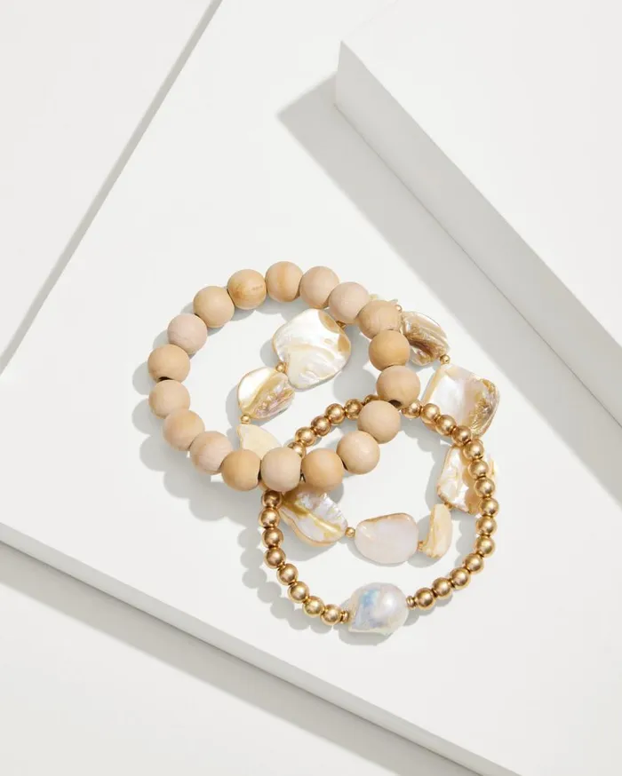 Tommy Bahama Jewelry Indigo Shore Mother Of Pearl and Shell Bracelet Set Gold 8211 Women Tommy Bahama Jewelry Indigo Shore Mother Of Pearl and Shell Bracelet Set Gold 8211 Women